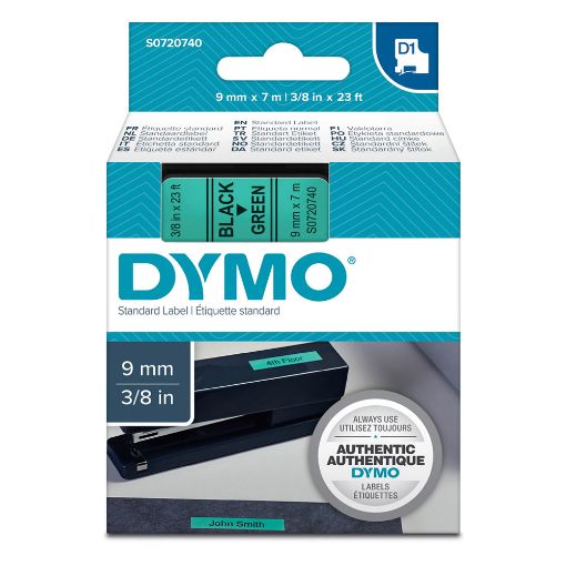 Εικόνα της Ετικέτες Dymo D1 Standard 9mm x 7m Black On Green 40919 S0720740