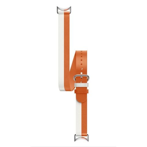 Εικόνα της Xiaomi Smart Band 9 Dual-Tone Leather Strap White/Orange BHR8724GL