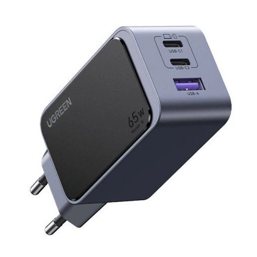 Εικόνα της Φορτιστής Ugreen Nexode Air X553 3-Port GaN 65W Gray 35042