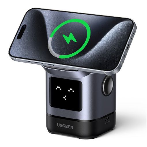 Εικόνα της Φορτιστής Ugreen Uno Robot W709 2in1 Magnetic Wireless Station Qi2 15W 45775