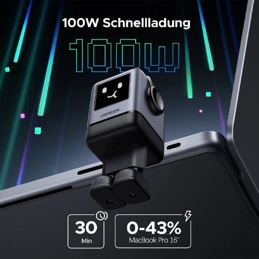 Εικόνα της Φορτιστής Ugreen Uno Robot X688 4-Port GaN 100W Gray 45515