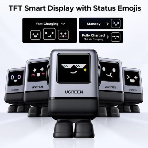 Εικόνα της Φορτιστής Ugreen Uno Robot X688 4-Port GaN 100W Gray 45515