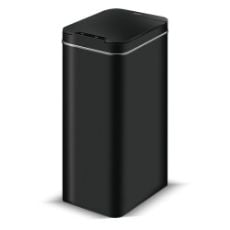 Εικόνα της Κάδος Απορριμμάτων Lamar Sensor με Φωτοκύτταρο από Ανοξείδωτο Ατσάλι 50lt Black LT8052