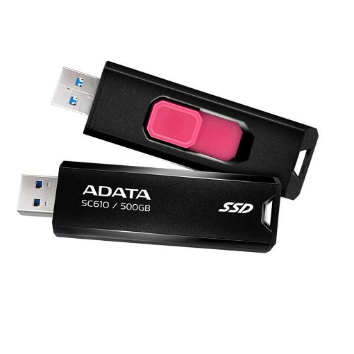 Εικόνα της Adata SC610 500GB SSD USB 3.2 Gen2 Black SC610-500G-CBK/RD