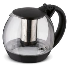 Εικόνα της Τσαγιέρα Γυάλινη Lamart Bulb με Φίλτρο 2lt Διάφανο/Μαύρο LT7058