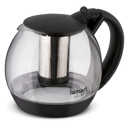 Εικόνα της Τσαγιέρα Γυάλινη Lamart Bulb με Φίλτρο 2lt Διάφανο/Μαύρο LT7058