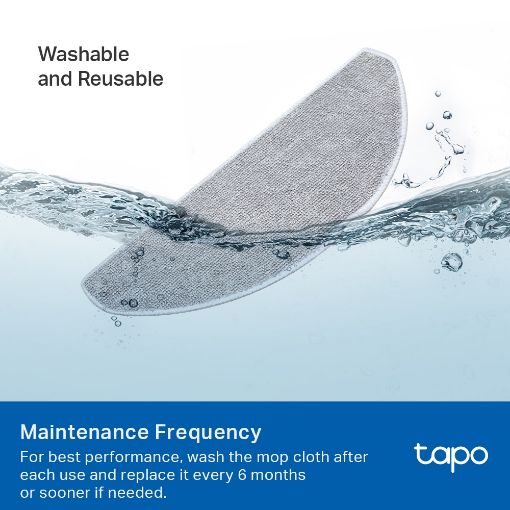 Εικόνα της Tp-Link Tapo RVA301 Robot Vacuum Washable Mop Cloth (5 Pcs)