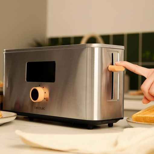 Εικόνα της Φρυγανιέρα Cecotec Touch&Toast Extra 1000W Inox CEC-04845