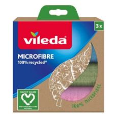 Εικόνα της Πετσέτες Καθαρισμού Vileda Microfibre Recycled 3τμχ
