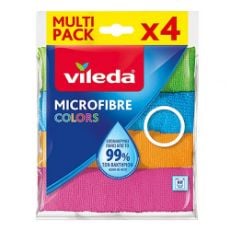 Εικόνα της Πετσέτες Καθαρισμού Vileda Microfibre Colours 4τμχ