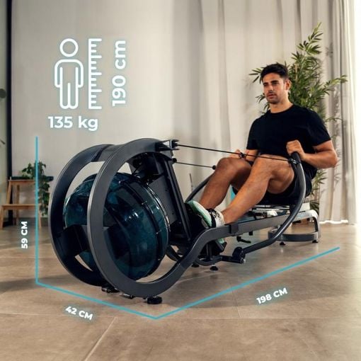 Εικόνα της Κωπηλατική Μηχανή Cecotec Drumfit Rower 20000 Neptuno 11Lit Black/Gray CEC-07225