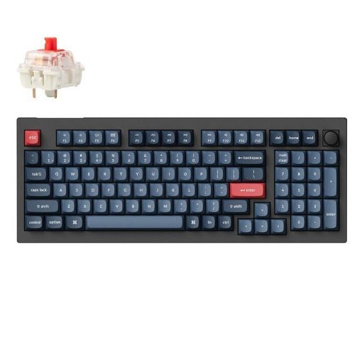 Εικόνα της Πληκτρολόγιο Keychron V5 Max QMK/VIA 96% Wireless Red Switches (US) Carbon Black V5M-D1