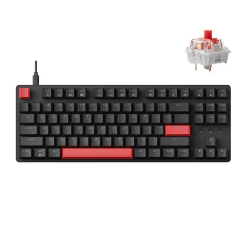 Εικόνα της Πληκτρολόγιο Keychron Lemokey X1 QMK/VIA TKL Wired Red Switches (US) X1-A1