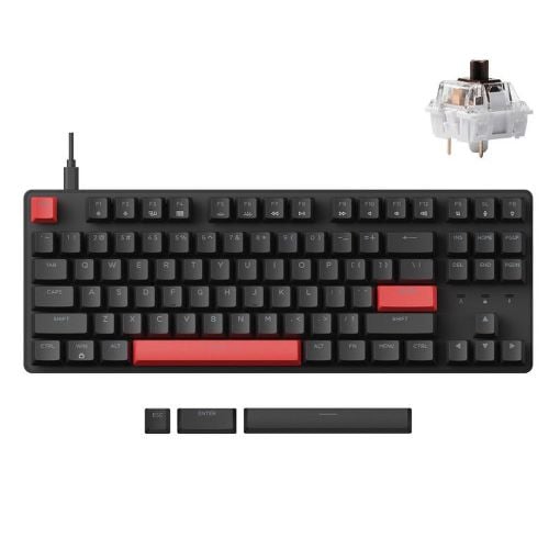 Εικόνα της Πληκτρολόγιο Keychron Lemokey X1 QMK/VIA TKL Wired Brown Switches (US) X1-A3