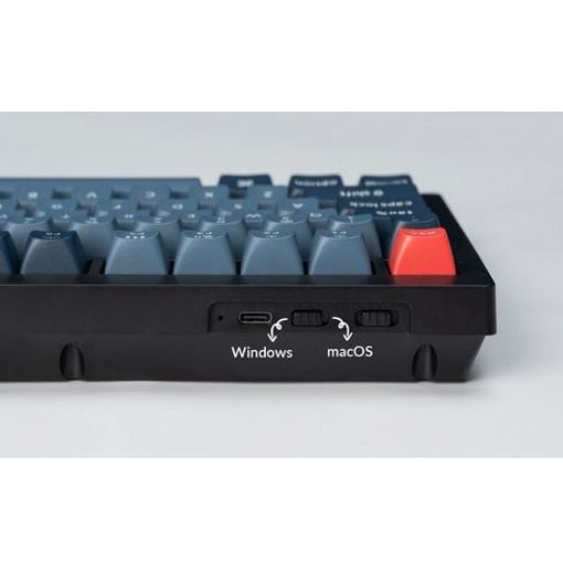 Εικόνα της Πληκτρολόγιο Keychron V6 Max QMK/VIA Full Wireless Red Switches (US) Carbon Black V6M-D1