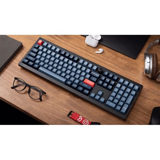 Εικόνα της Πληκτρολόγιο Keychron V6 Max QMK/VIA Full Wireless Red Switches (US) Carbon Black V6M-D1
