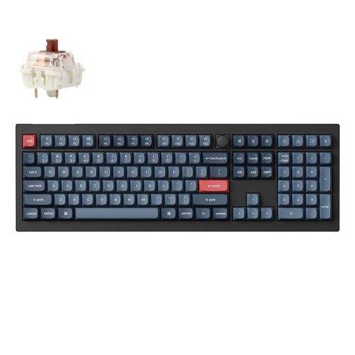 Εικόνα της Πληκτρολόγιο Keychron V6 Max QMK/VIA Full Wireless Brown Switches (US) Carbon Black V6M-D3