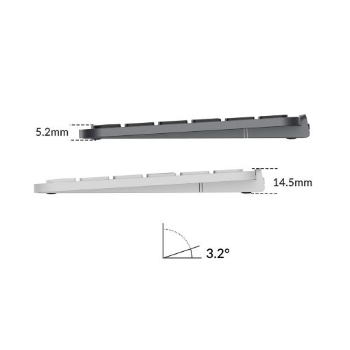 Εικόνα της Πληκτρολόγιο Keychron B6 Pro ZMK Full Ultraslim Wireless (US) Ivory White B6P-K8
