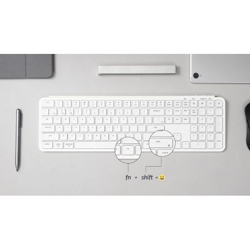 Εικόνα της Πληκτρολόγιο Keychron B6 Pro ZMK Full Ultraslim Wireless (US) Ivory White B6P-K8