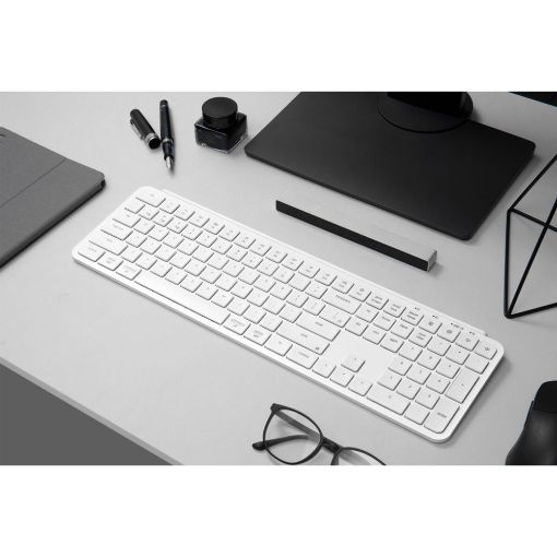 Εικόνα της Πληκτρολόγιο Keychron B6 Pro ZMK Full Ultraslim Wireless (US) Ivory White B6P-K8
