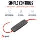 Εικόνα της Headset Poly Blackwire 3220 Stereo USB-C + USB-C/A Adapter (Bulk) Black 8X2J9A6