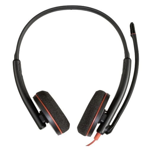 Εικόνα της Headset Poly Blackwire 3220 Stereo USB-C + USB-C/A Adapter (Bulk) Black 8X2J9A6