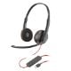 Εικόνα της Headset Poly Blackwire 3220 Stereo USB-C + USB-C/A Adapter (Bulk) Black 8X2J9A6