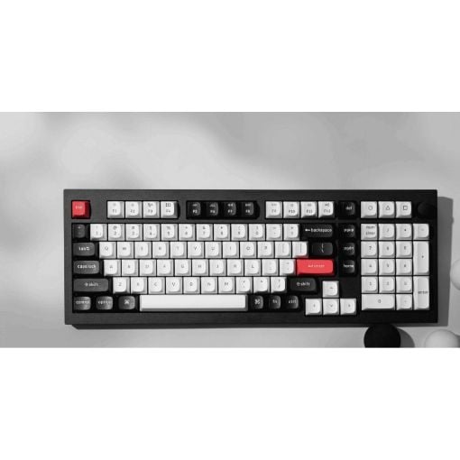 Εικόνα της Πληκτρολόγιο Keychron Q5 HE QMK 96% Wireless Magnetic Purple Switches (US) Carbon Black Q5H-M1