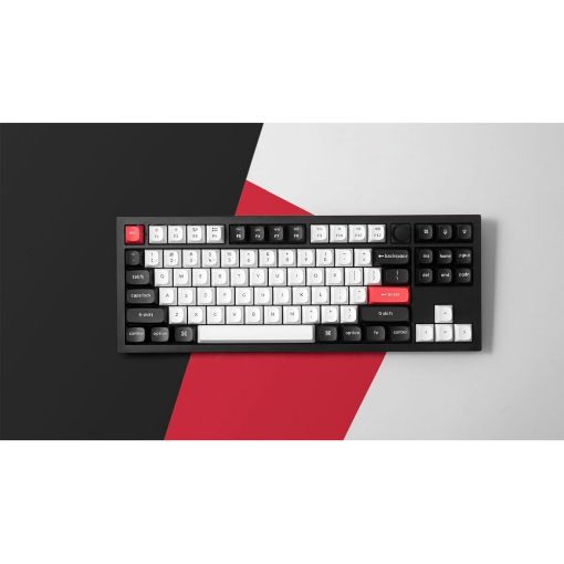 Εικόνα της Πληκτρολόγιο Keychron Q3 HE QMK TKL Wireless Magnetic Purple Switches (US) Carbon Black Q3H-M1