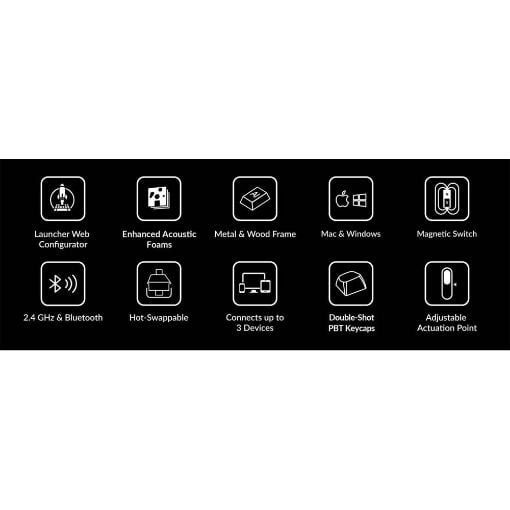Εικόνα της Πληκτρολόγιο Keychron K2 HE 75% Wireless Magnetic Purple Switches (US) Standard Version K2H-J1