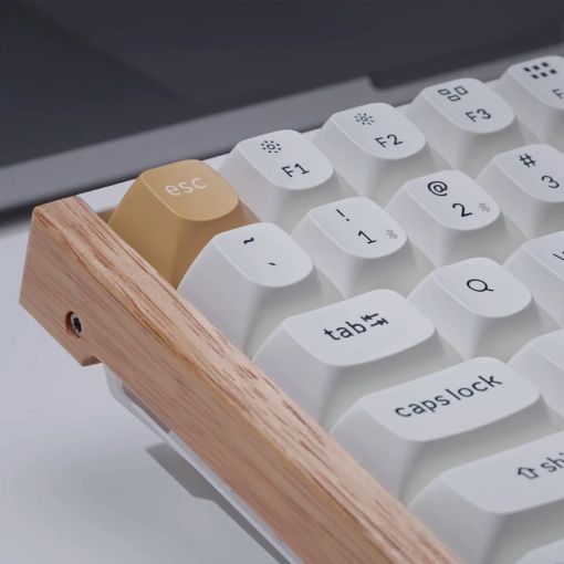 Εικόνα της Πληκτρολόγιο Keychron K2 HE 75% Wireless Magnetic Purple Switches (US) Special Wood Edition White K2H-Q1