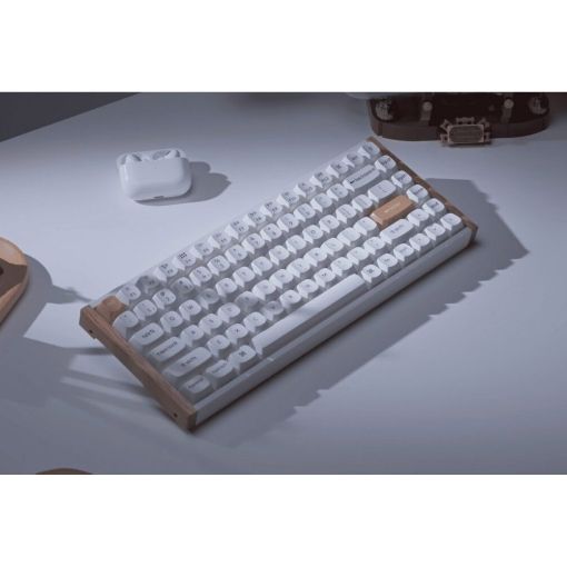 Εικόνα της Πληκτρολόγιο Keychron K2 HE 75% Wireless Magnetic Purple Switches (US) Special Wood Edition White K2H-Q1