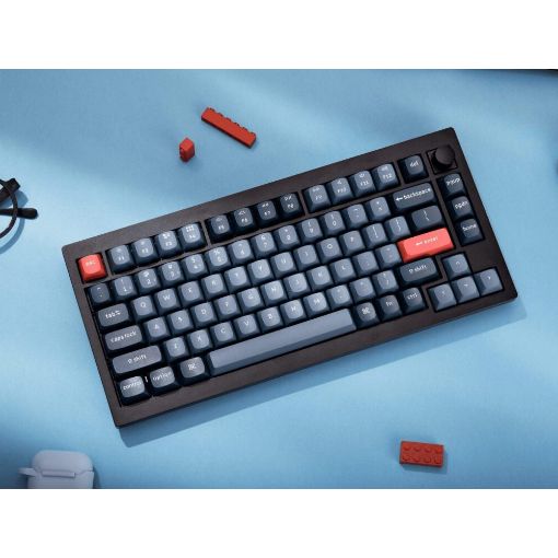 Εικόνα της Keychron V1 Max QMK/VIA 75% Wireless Brown Switches (US) Carbon Black V1M-D3