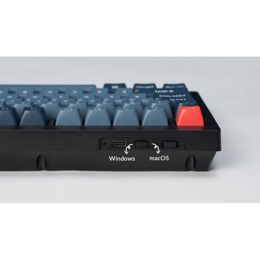 Εικόνα της Keychron V1 Max QMK/VIA 75% Wireless Brown Switches (US) Carbon Black V1M-D3