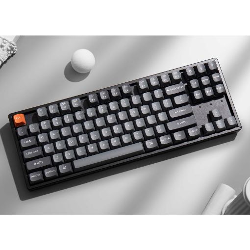 Εικόνα της Πληκτρολόγιο Keychron K8 Max QMK TKL Wireless RGB Hot-Swappable Aluminum Brown Switches (US) K8M-J3