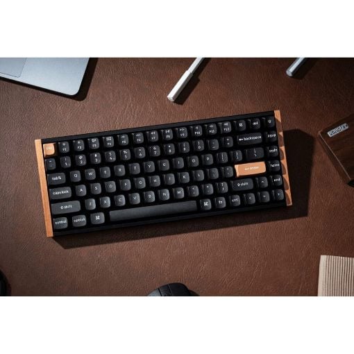 Εικόνα της Πληκτρολόγιο Keychron K2 HE 75% Wireless Magnetic Purple Switches (US) Special Wood Edition Black K2H-F1