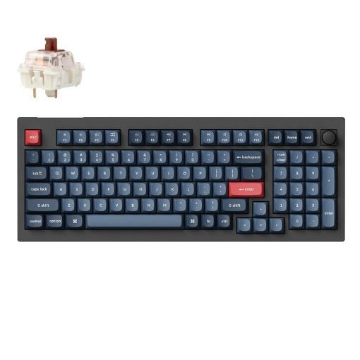 Εικόνα της Πληκτρολόγιο Keychron V5 Max QMK/VIA 96% Wireless Brown Switches (US) Carbon Black V5M-D3