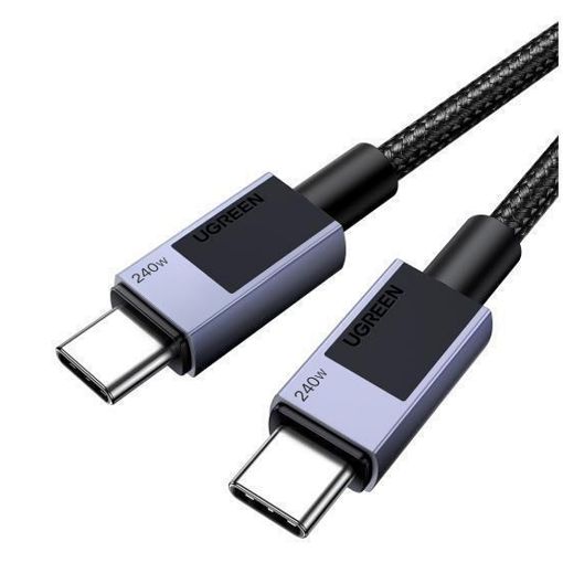 Εικόνα της Καλώδιο Ugreen US567 USB-C to USB-C 1m 240W Black/Gray 45067