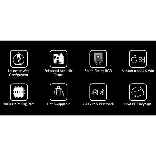 Εικόνα της Πληκτρολόγιο Keychron K8 Max QMK TKL Wireless RGB Brown Switches (US) K8M-B3