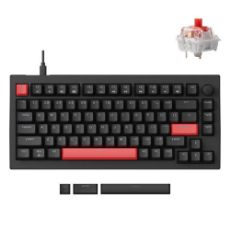 Εικόνα της Πληκτρολόγιο Keychron Lemokey X4 QMK 75% Wired Red Switches (US) Black X4-A1
