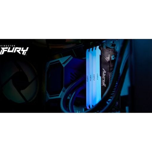 Εικόνα της Ram Kingston Fury Beast RGB 16GB DDR4-3200MHz CL16 Black KF432C16BB2A/16