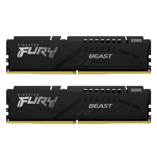 Εικόνα της Ram Kingston Fury Beast 32GB (2 x 16GB) DDR5-6000MHz CL30 Black KF560C30BBEK2-32