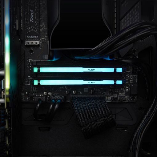 Εικόνα της Ram Kingston Fury Beast RGB 32GB (2 x 16GB) DDR5-6400MHz CL32 Black KF564C32BBEAK2-32