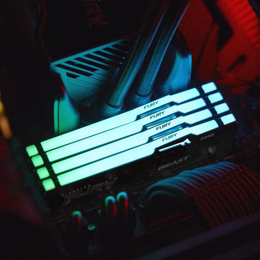 Εικόνα της Ram Kingston Fury Beast RGB 32GB (2 x 16GB) DDR5-6400MHz CL32 Black KF564C32BBEAK2-32