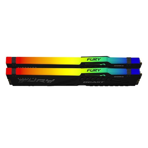 Εικόνα της Ram Kingston Fury Beast RGB 32GB (2 x 16GB) DDR5-6400MHz CL32 Black KF564C32BBEAK2-32