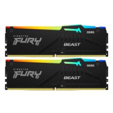 Εικόνα της Ram Kingston Fury Beast RGB 32GB (2 x 16GB) DDR5-6400MHz CL32 Black KF564C32BBEAK2-32