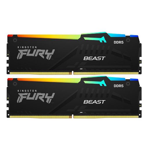 Εικόνα της Ram Kingston Fury Beast RGB 32GB (2 x 16GB) DDR5-6400MHz CL32 Black KF564C32BBEAK2-32