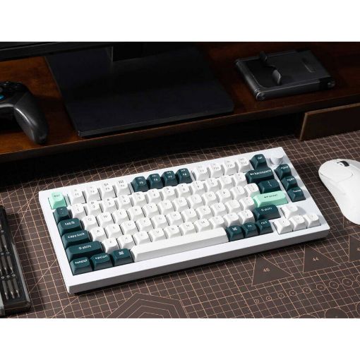 Εικόνα της Πληκτρολόγιο Keychron Q1 HE QMK 75% Wireless Magnetic Purple Switches (US) Shell White Q1H-P1