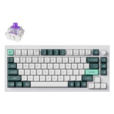 Εικόνα της Πληκτρολόγιο Keychron Q1 HE QMK 75% Wireless Magnetic Purple Switches (US) Shell White Q1H-P1