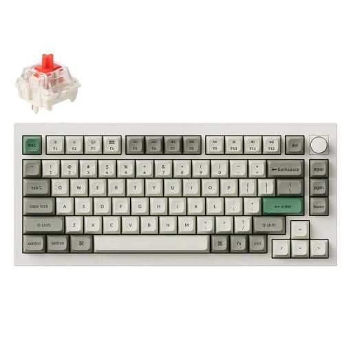 Εικόνα της Πληκτρολόγιο Keychron Q1 Max QMK/VIA 75% Wireless Red Switches (US) Shell White Q1M-P1